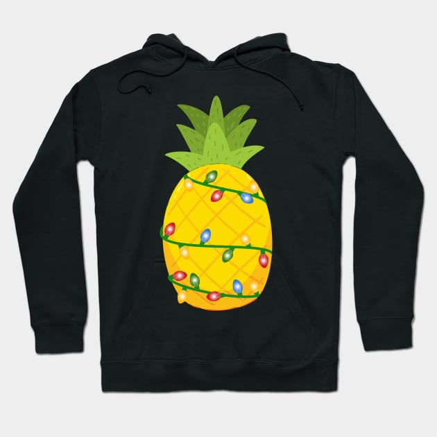 Pineapple in Christmas lights Hoodie Hoodie by Skylane